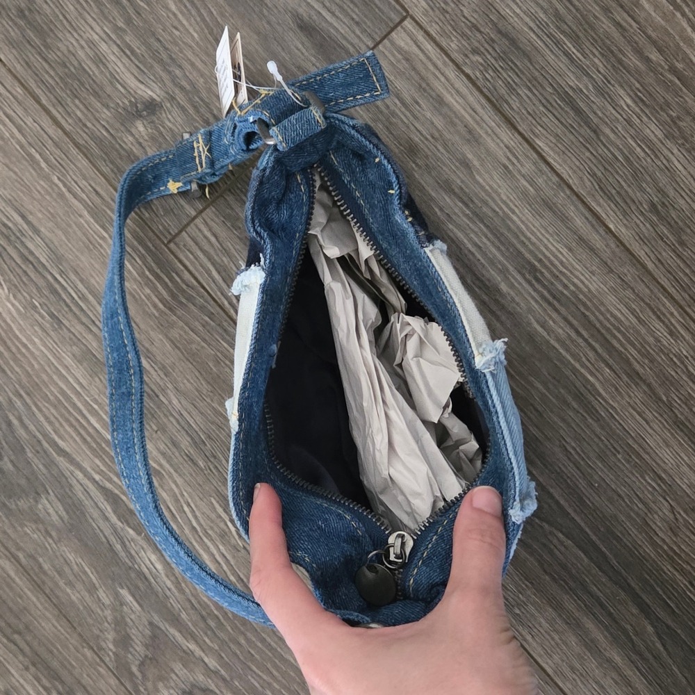 Lee x Kacey Musgraves Patchwork Denim Mini Shoulder Bag Small Y2K NEW - Picture 9 of 9